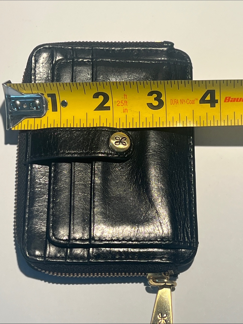 HOBO Black Leather Zip Wallet with Gold Hardware Key Holder Soft Genuine Leather - Picture 16 of 16